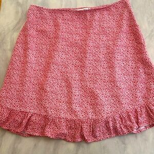 Abercrombie & Fitch Pink Ruffled A-Line Skirt
